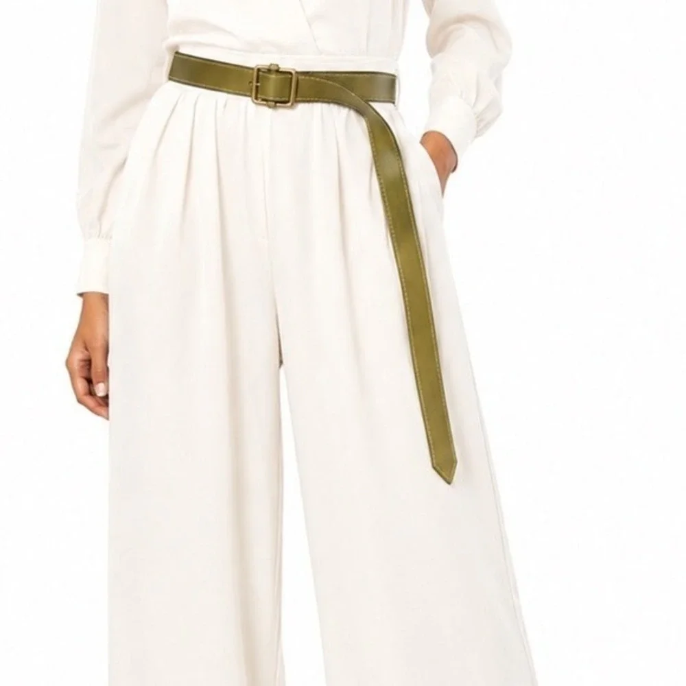 J.Crew Green Italian Leather Skinny Belt Gold Buckle‎ Preppy Chic Academia 47-67